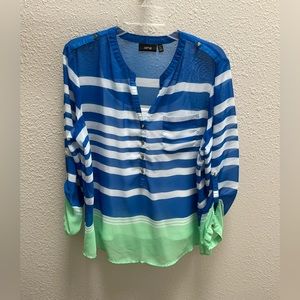 ❤️‍🔥3/$27❤️‍🔥Apt. 9 Women’s Petite sheer Blouse/Top - Size PXL - EUC